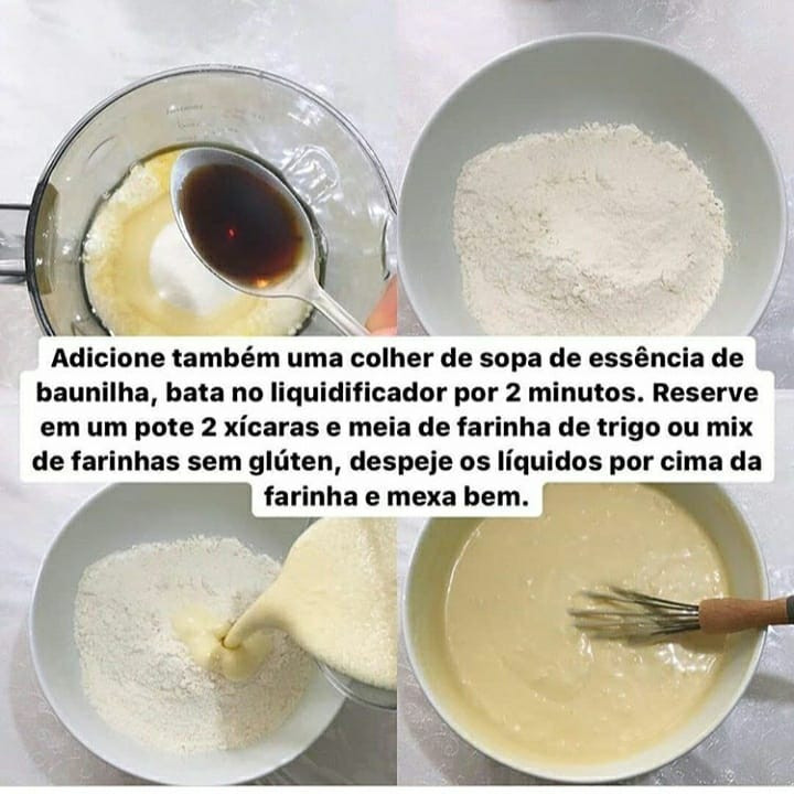 Receita de Bolo Leite Ninho com cobertura de chocolate branco e coco ralado