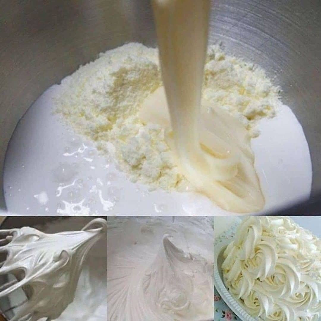 Receita de Chantininho Delicioso: Creme chantilly consistente com leite em pó e leite condensado