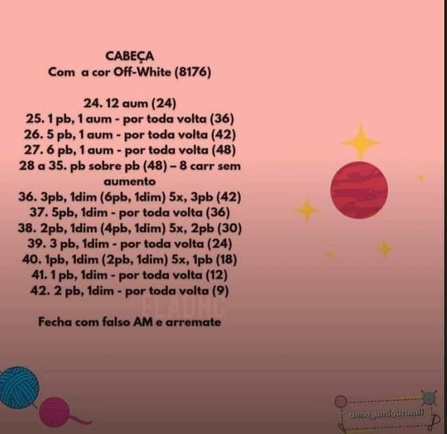 Receita Grátis Astronauta Mini Amigurumo