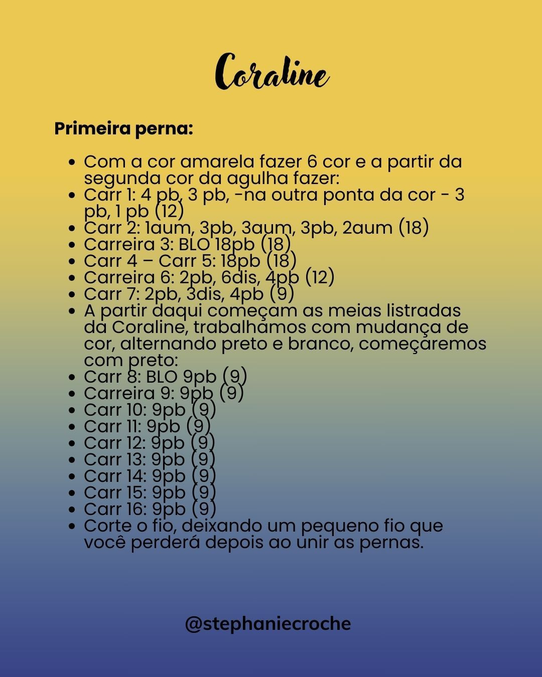 Receita grátis: Búp bê móc len Coraline Jones - Hướng dẫn chi tiết từng bước