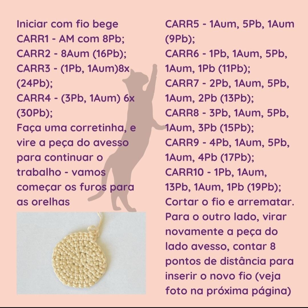 Receita Grátis: Chapéu Palha Luffy Móc Len Para Gato