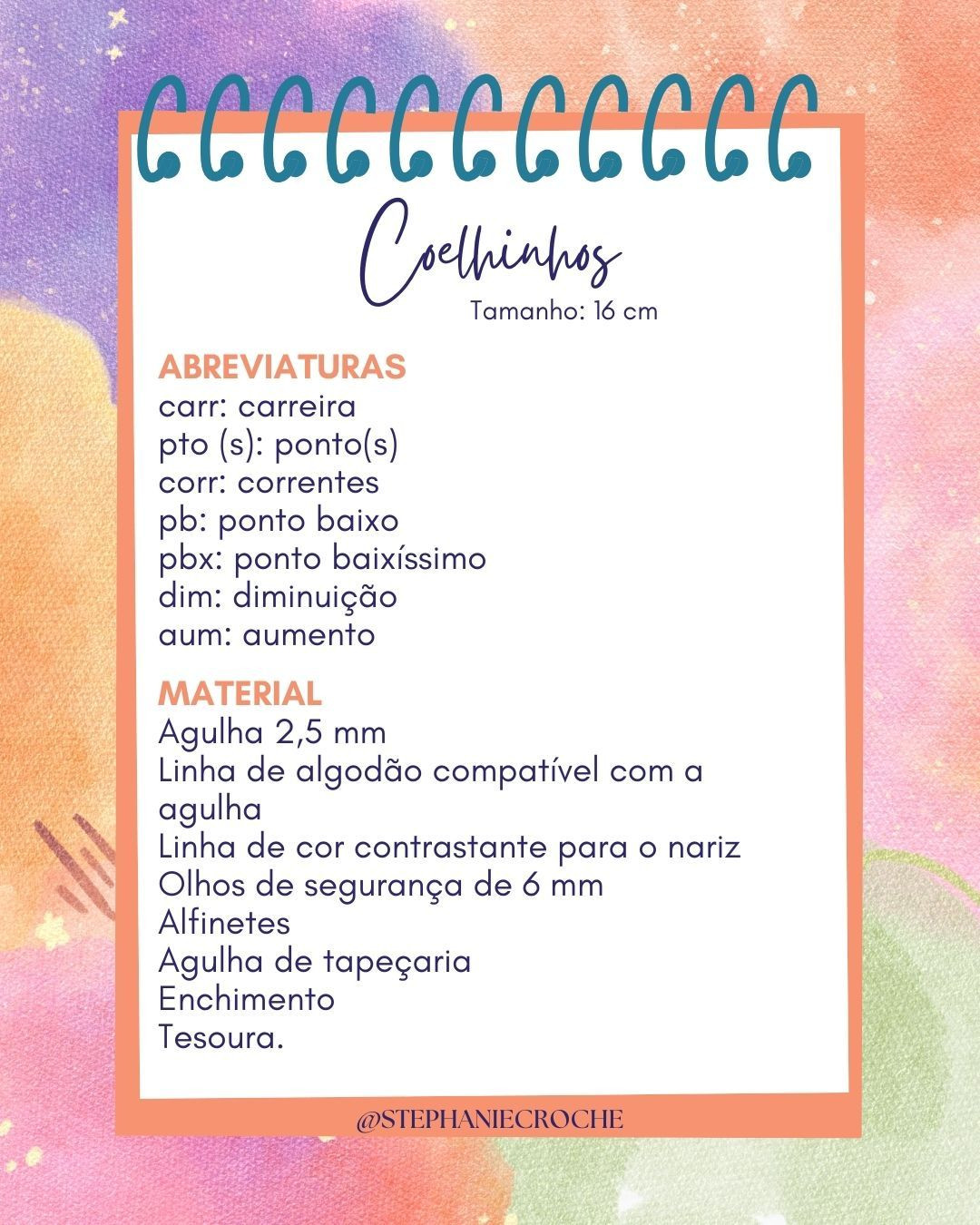 Receita grátis de coelhinho fofo em crochê