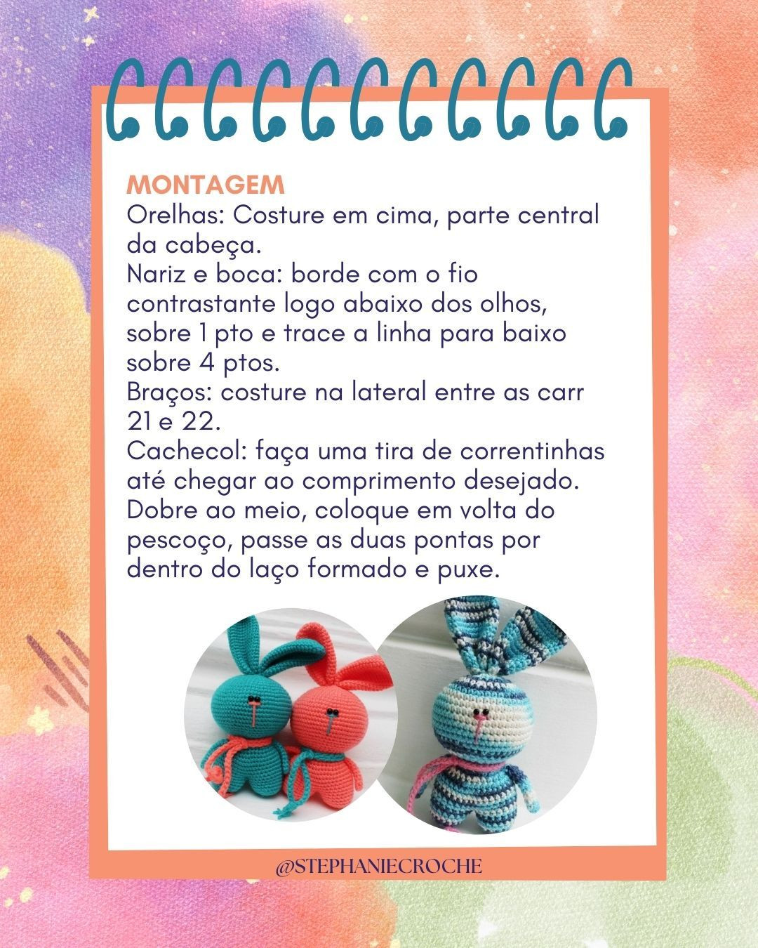 Receita grátis de coelhinho fofo em crochê