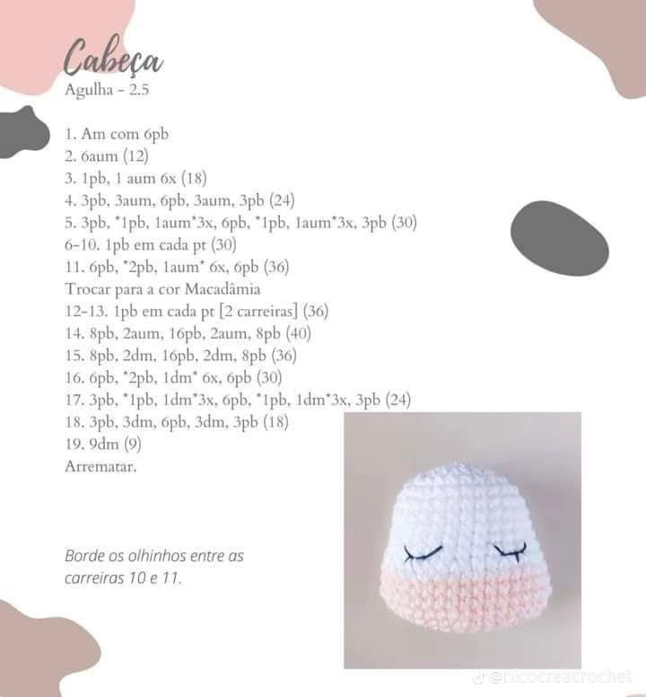 Receita Grátis: Mordedor Vaquinha Amigurumi