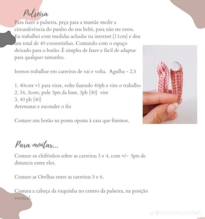 Receita Grátis: Mordedor Vaquinha Amigurumi