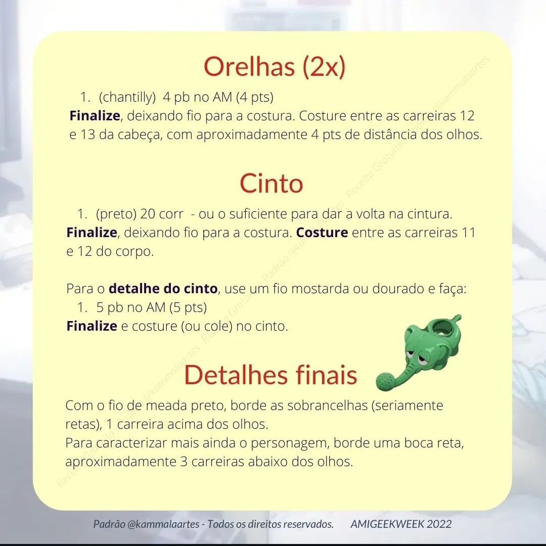 Receita Grátis Saitama One Punch Man Amigurumi Completo