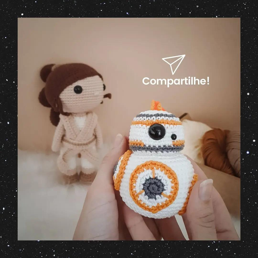 Receita Gratuita Amigurumi BB-8 Star Wars