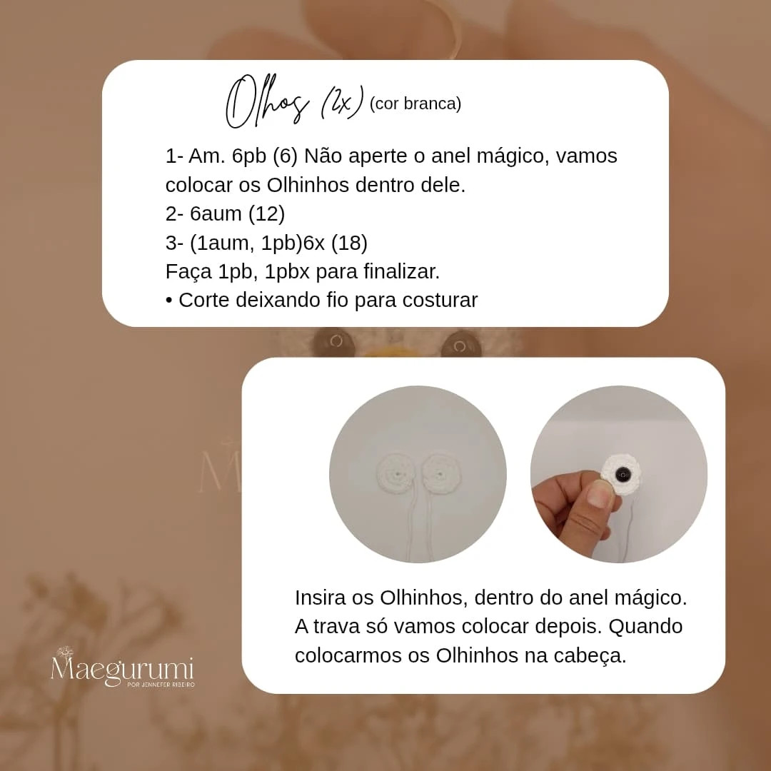 Receita Gratuita Corujinha Lola Amigurumi Chaveiro