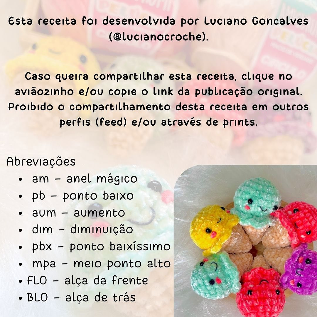 Receita Gratuita de Chaveiro Sorvete Amigurumi Colorido