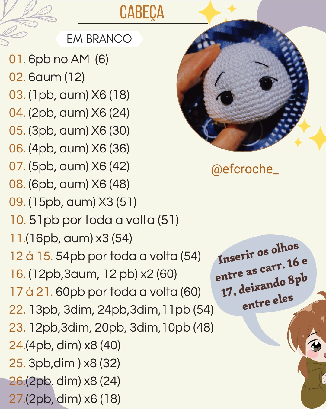 Receita Gratuita de Coelho Amigurumi Branco