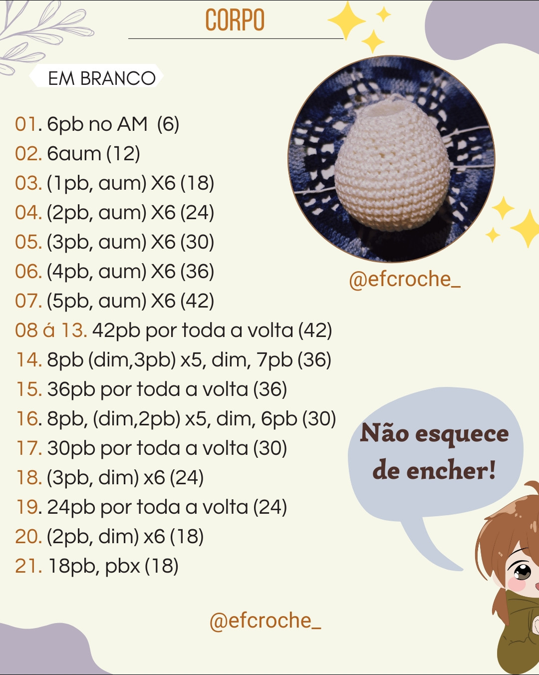 Receita Gratuita de Coelho Amigurumi Branco