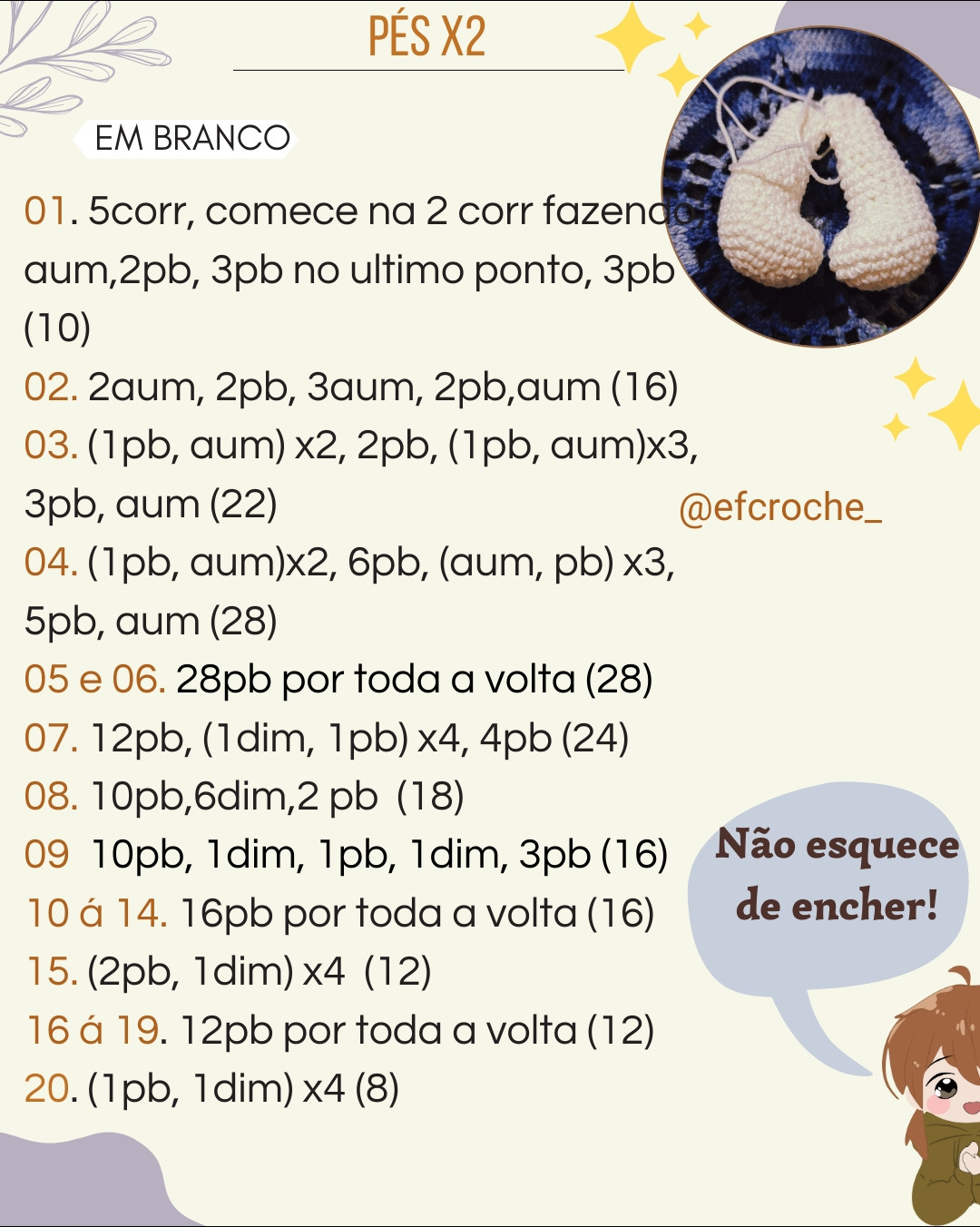 Receita Gratuita de Coelho Amigurumi Branco