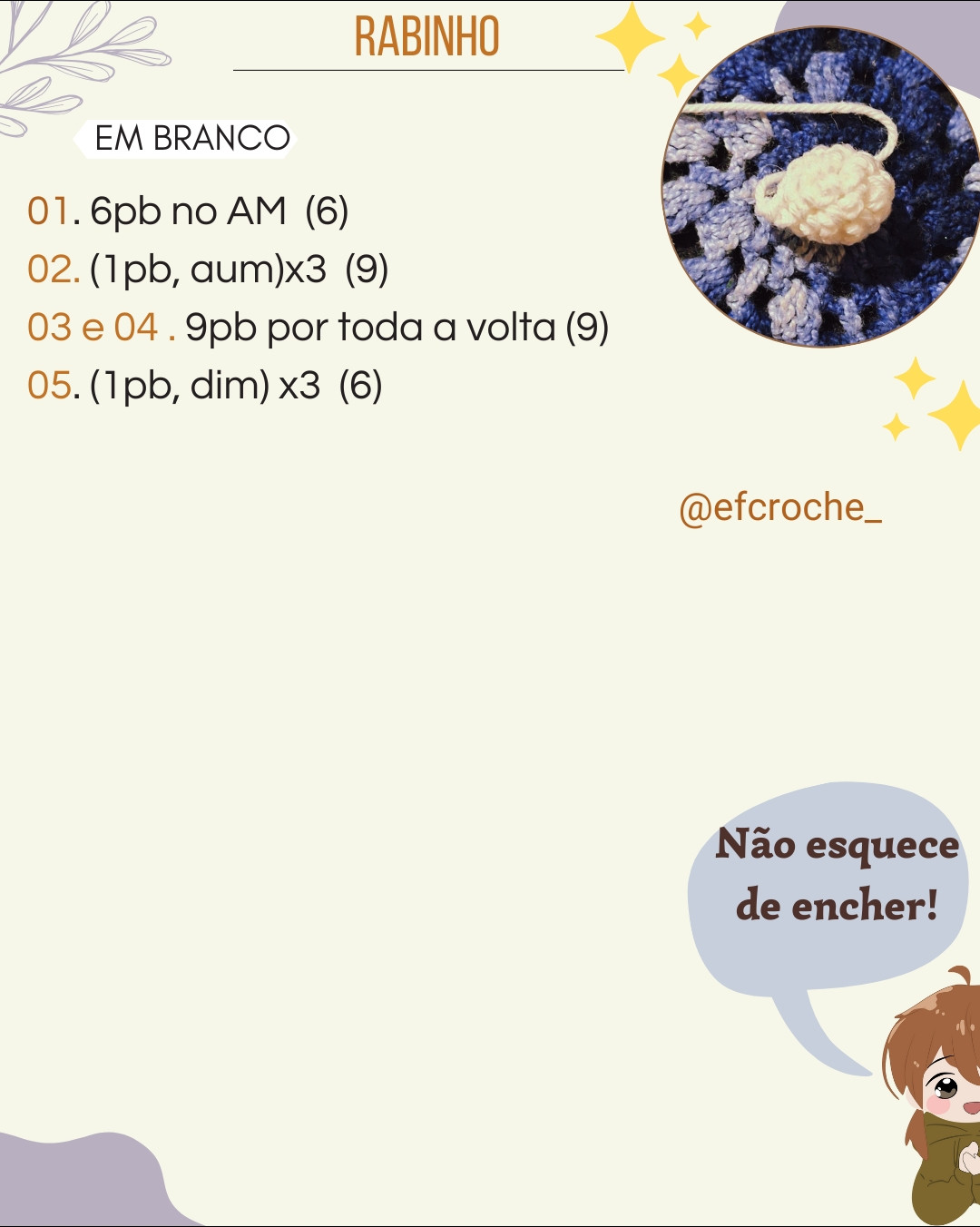 Receita Gratuita de Coelho Amigurumi Branco