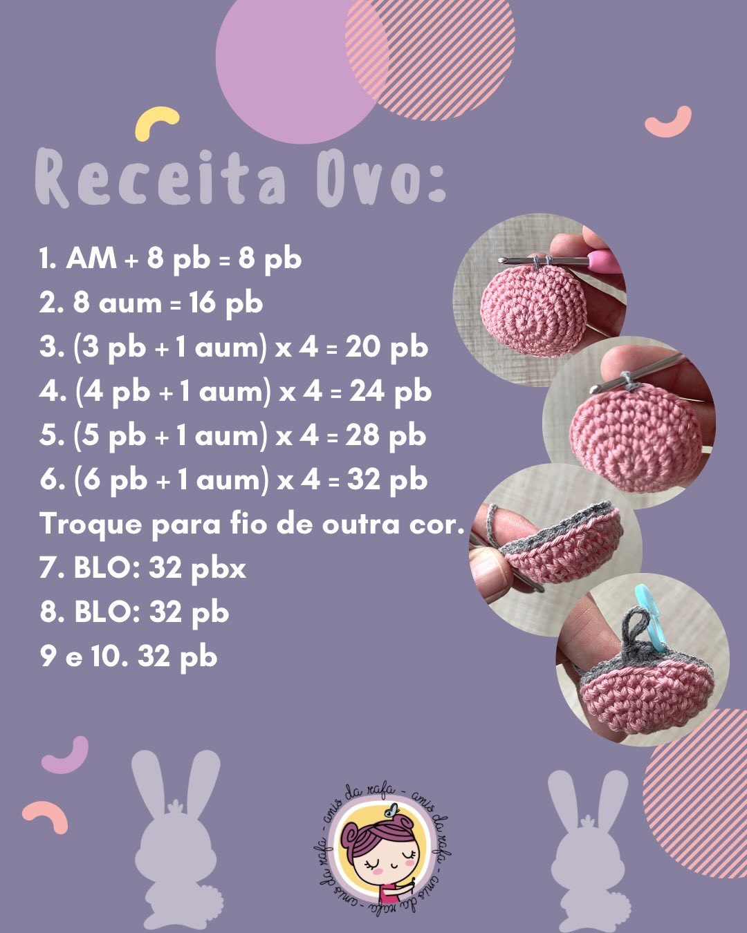 Receita Gratuita de Ovinhos de Páscoa Móc Len Coloridos para Caça aos Ovos