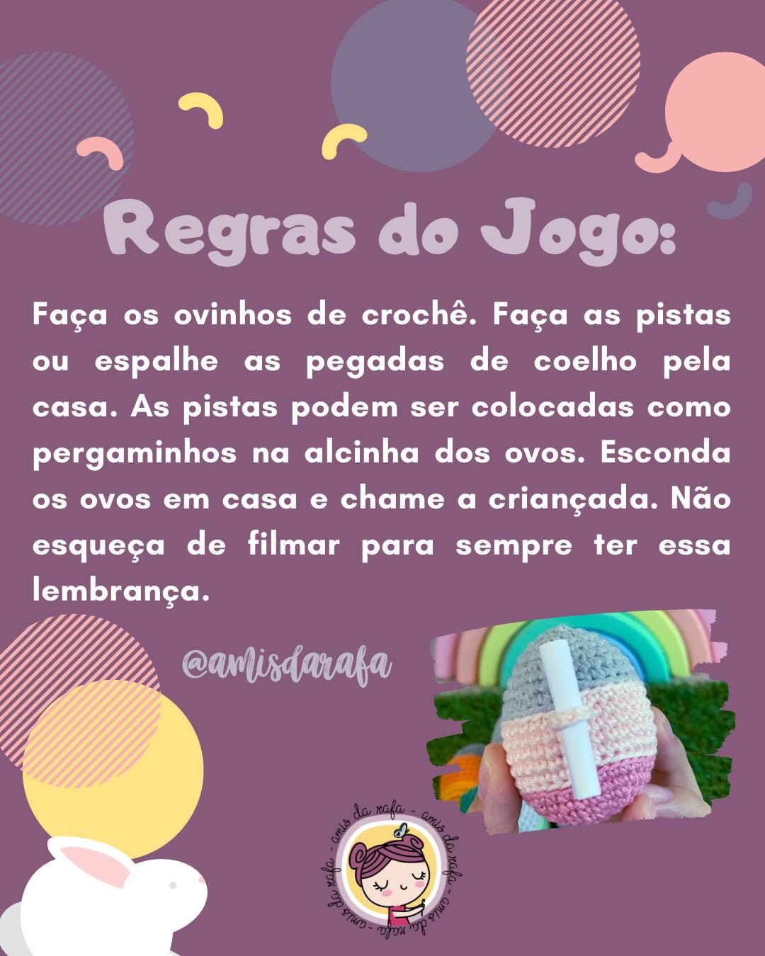 Receita Gratuita de Ovinhos de Páscoa Móc Len Coloridos para Caça aos Ovos