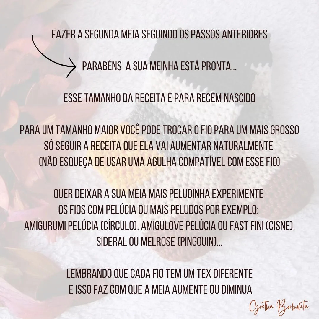 Receita Gratuita Meia Bebê Móc Len Sọc Màu Nâu, Vàng, Xám