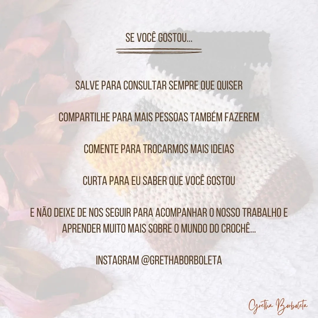 Receita Gratuita Meia Bebê Móc Len Sọc Màu Nâu, Vàng, Xám
