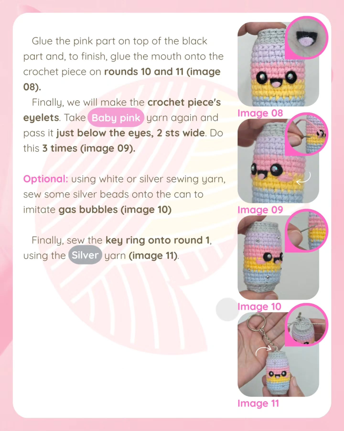 Receita Gratuita Soda Pop: Chaveiro Mágico Colorido