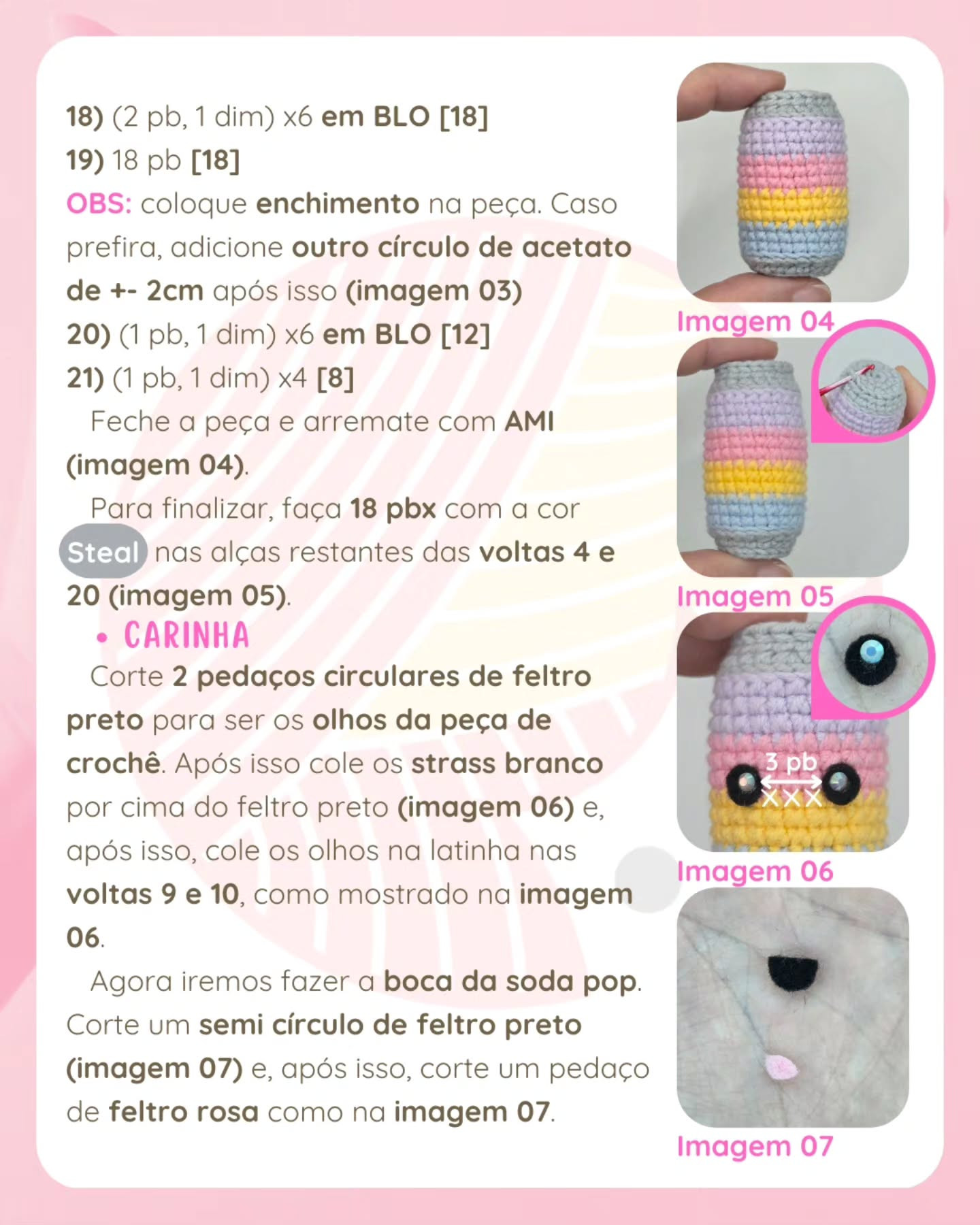 Receita Gratuita Soda Pop: Chaveiro Mágico Colorido