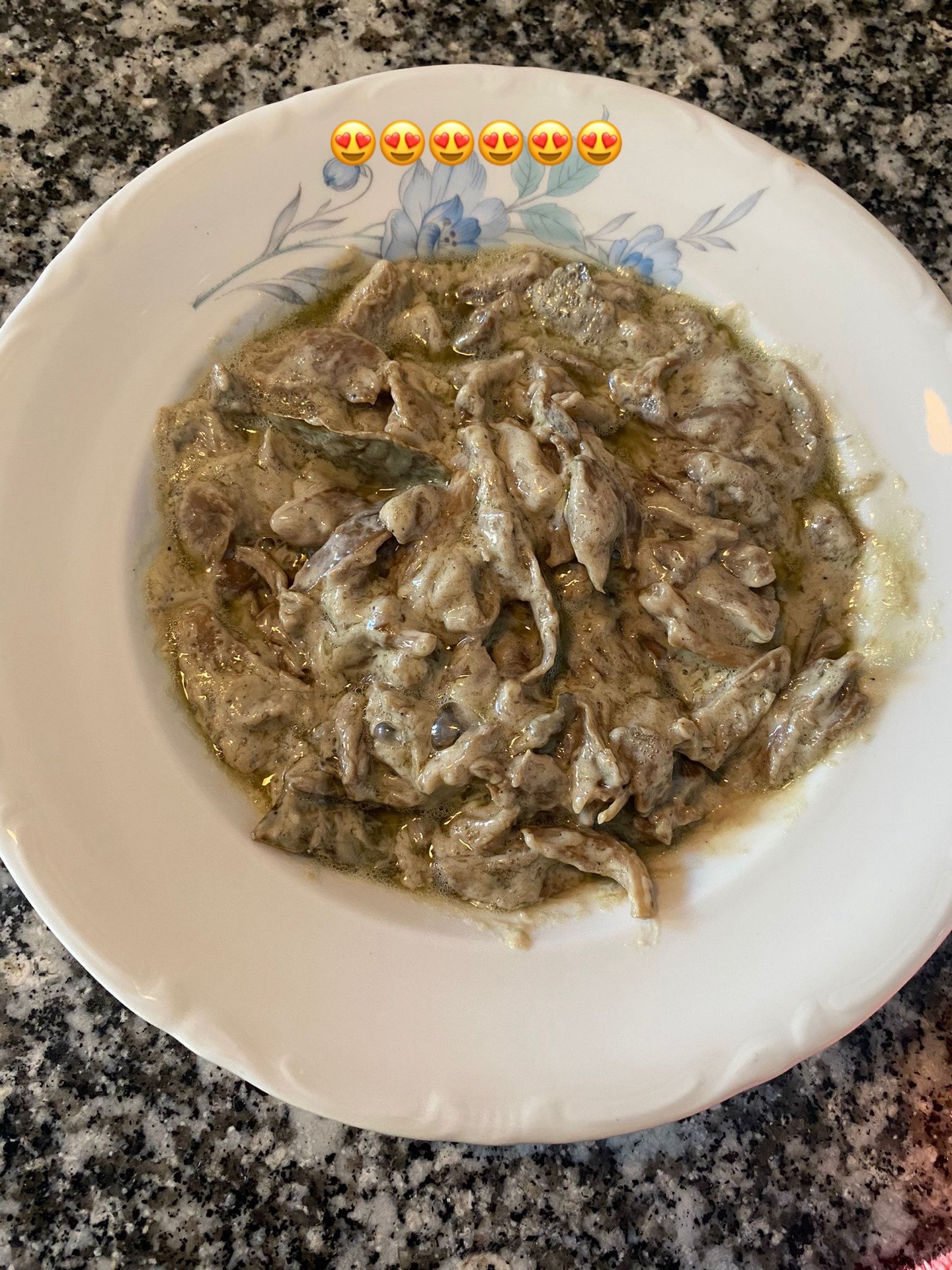 Receta de setas con roquefort y nata