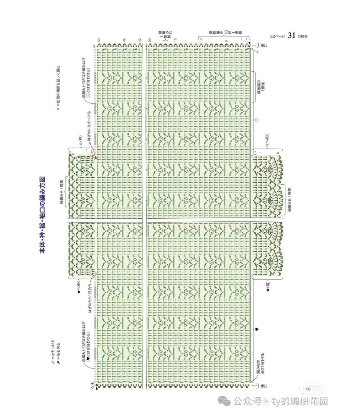 Red and Beige Crochet Tote Bag with Bobble Stitch Pattern Chart