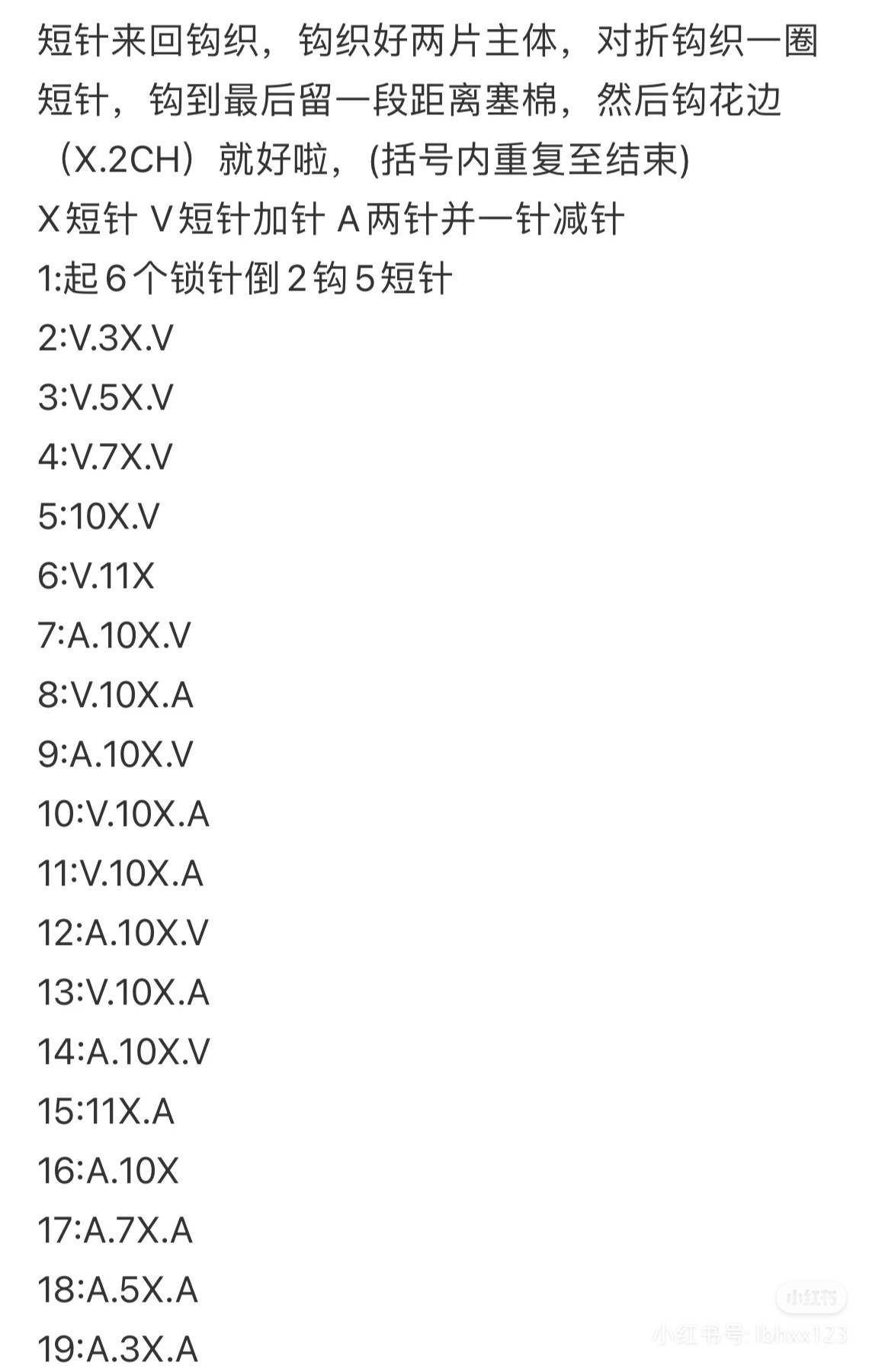 Red Crochet Heart Pattern Chart with Instructions