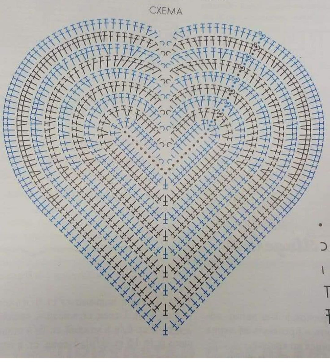 Red Heart Crochet Rug Pattern with Black Border Chart