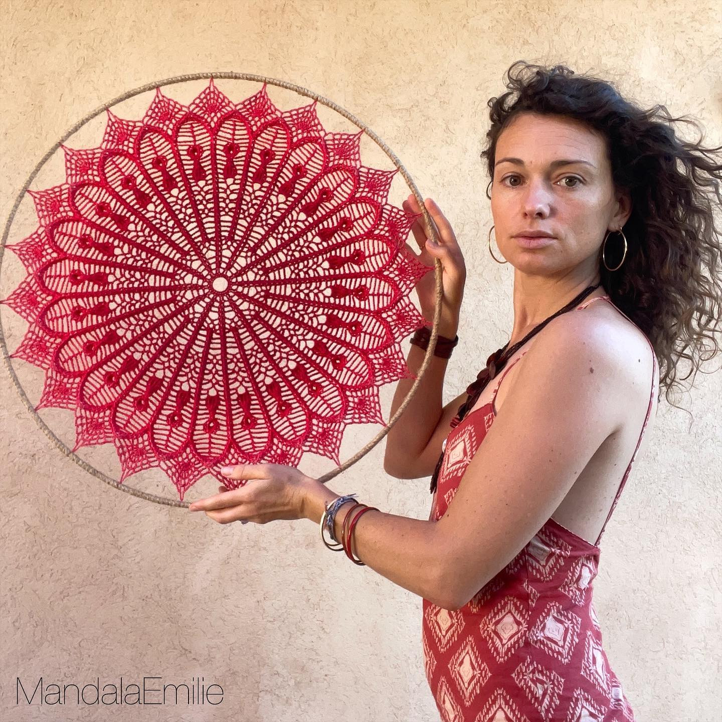 Red Mandala Crochet Chart Guide by MandalaEmilie