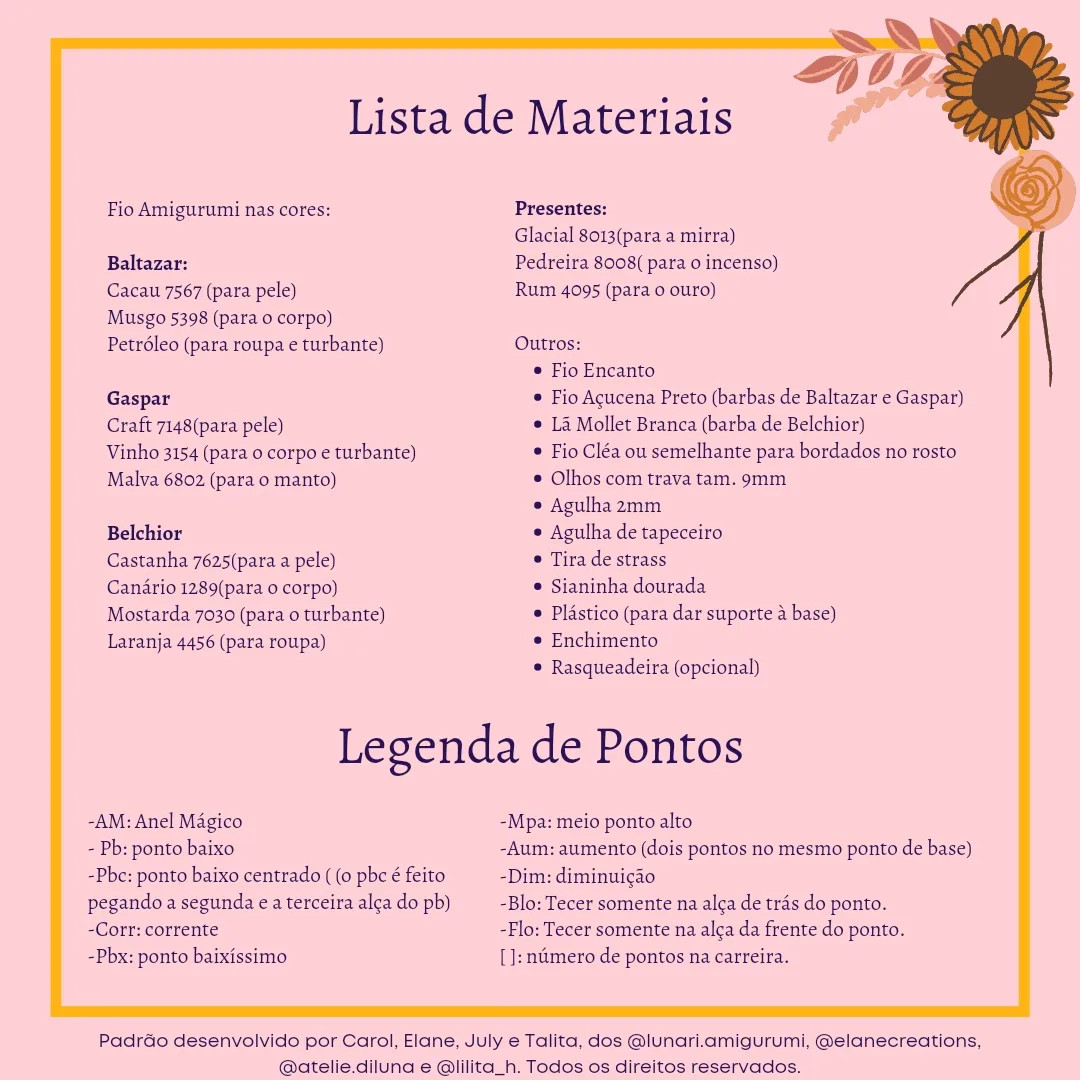 Reis Magos Amigurumi - Receita Gratuita (Baltazar, Gaspar e Belchior)