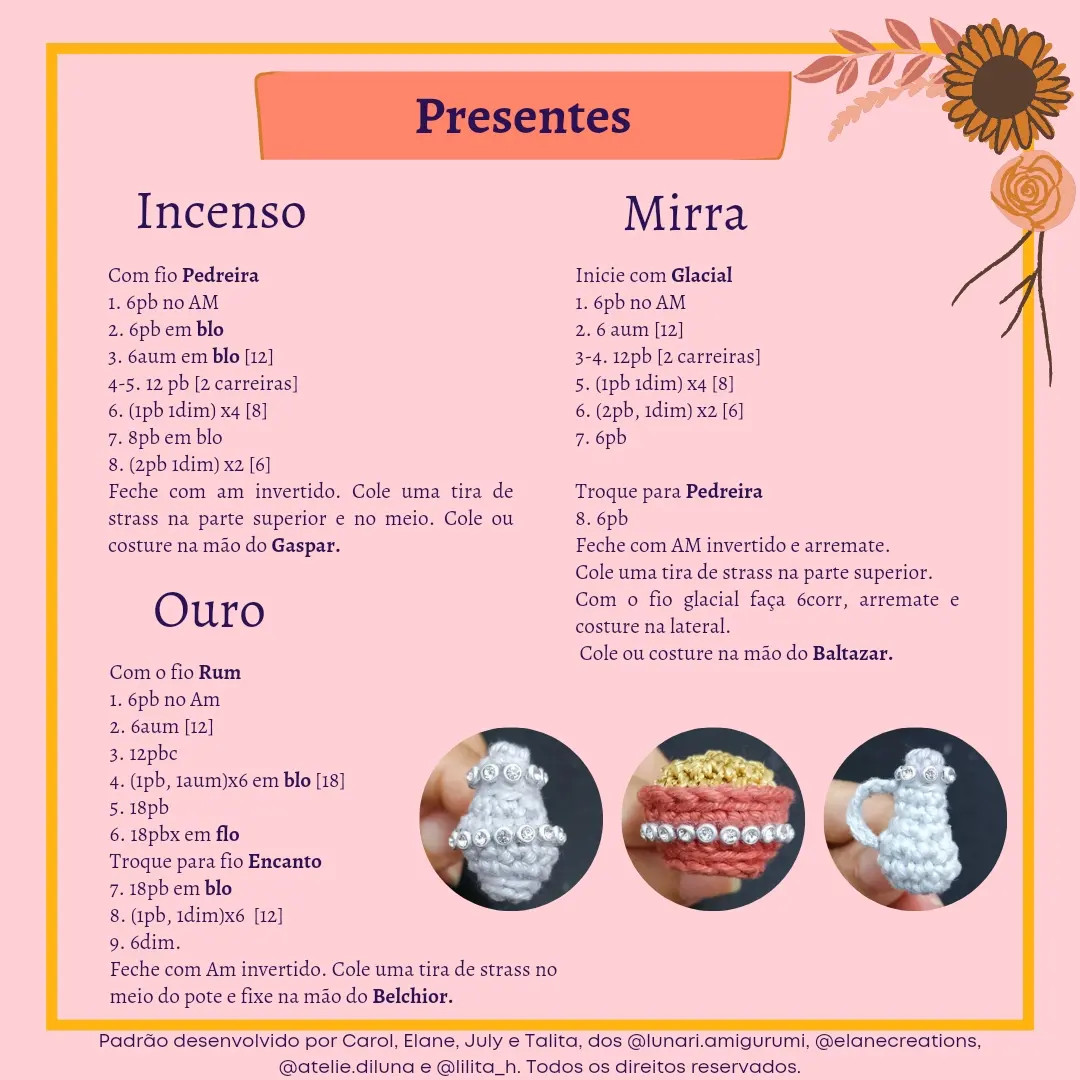 Reis Magos Amigurumi - Receita Gratuita (Baltazar, Gaspar e Belchior)