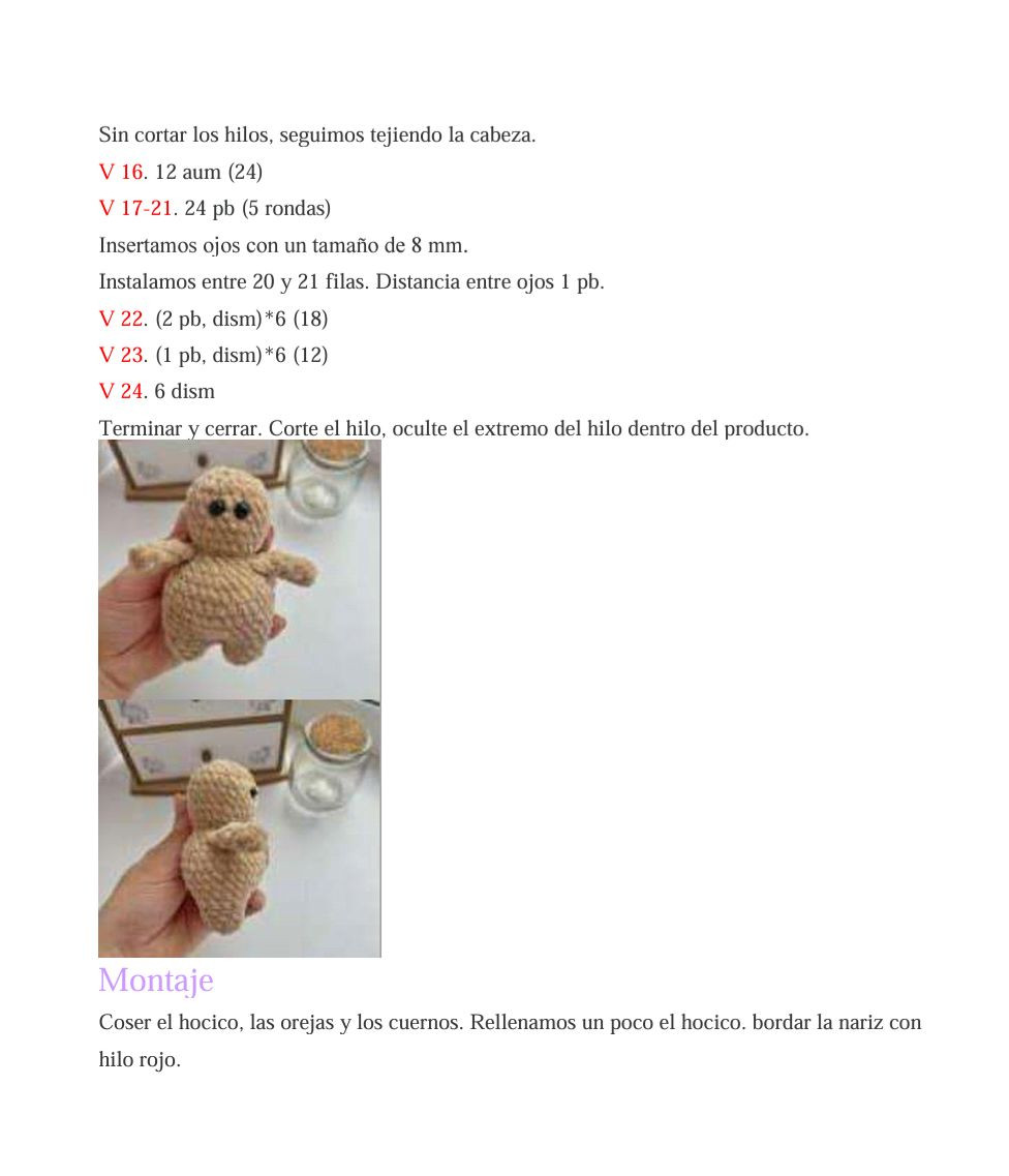 Reno de Peluche Navidad Patron Gratis Amigurumi PDF