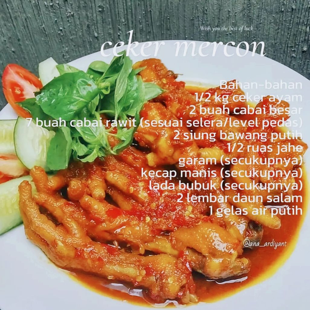 Resep Aneka Ceker: Mercon, Sup Makaroni, Rica-Rica & Balado