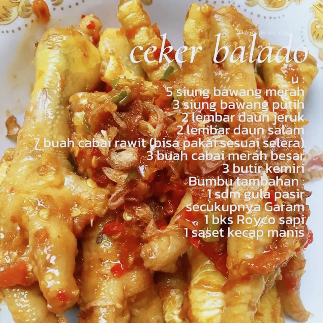 Resep Aneka Ceker: Mercon, Sup Makaroni, Rica-Rica & Balado