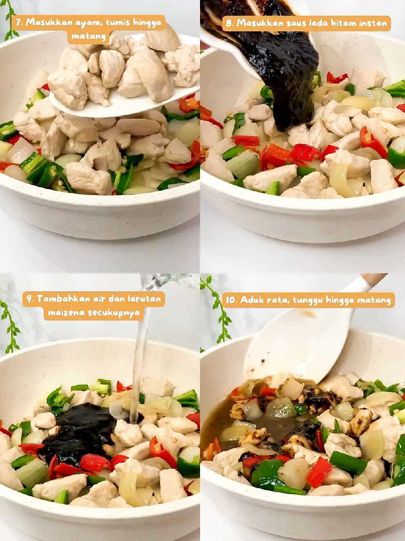 Resep Ayam Lada Hitam Instan: Ide Makan Siang 360 Cal, Diet Aman