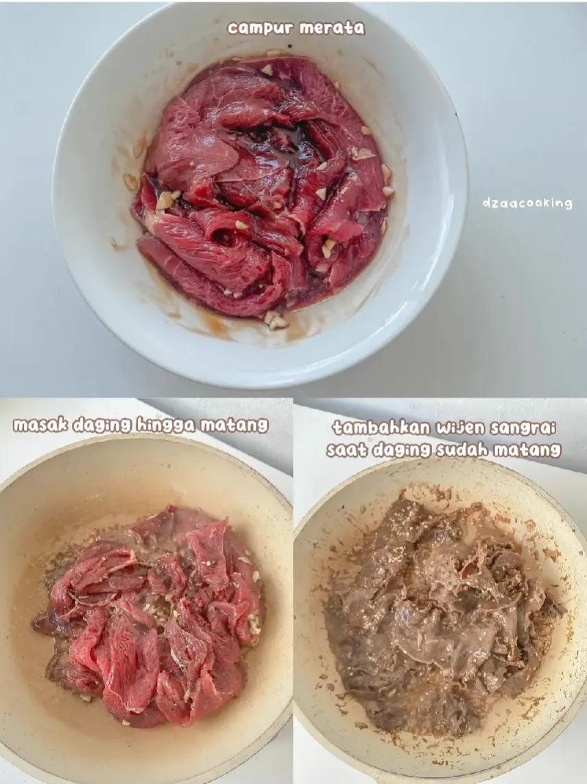 Resep Bibimbap (Nasi Campur) Hàn Quốc với Thịt Bò và Trứng Chiên