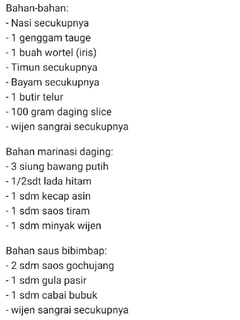 Resep Bibimbap (Nasi Campur) Hàn Quốc với Thịt Bò và Trứng Chiên