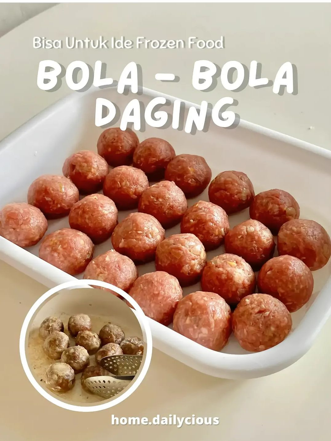 Resep Bola-bola Daging (Meatballs) Simpel, Bumbu Halus, Bawang Bombay Caramelized