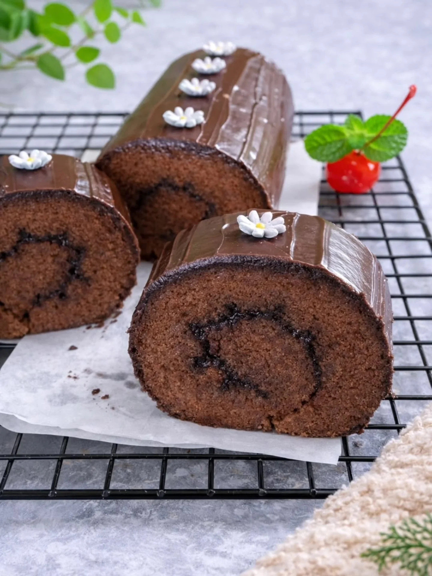 Resep Bolu Gulung Ekonomis Coklat - Chocolate Swiss Roll