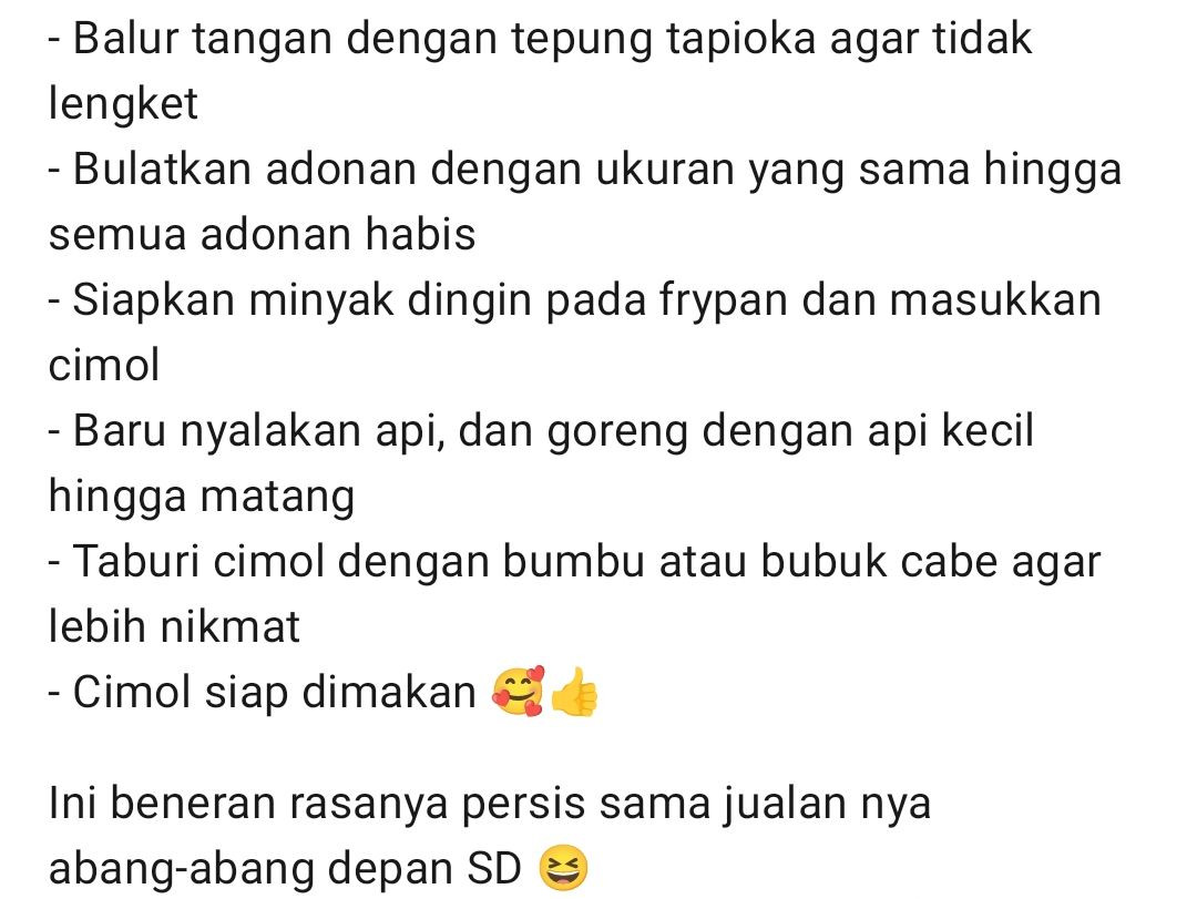 Resep Cimol Abang-abang: Cam Goreng Tepung Tapioka Ngon