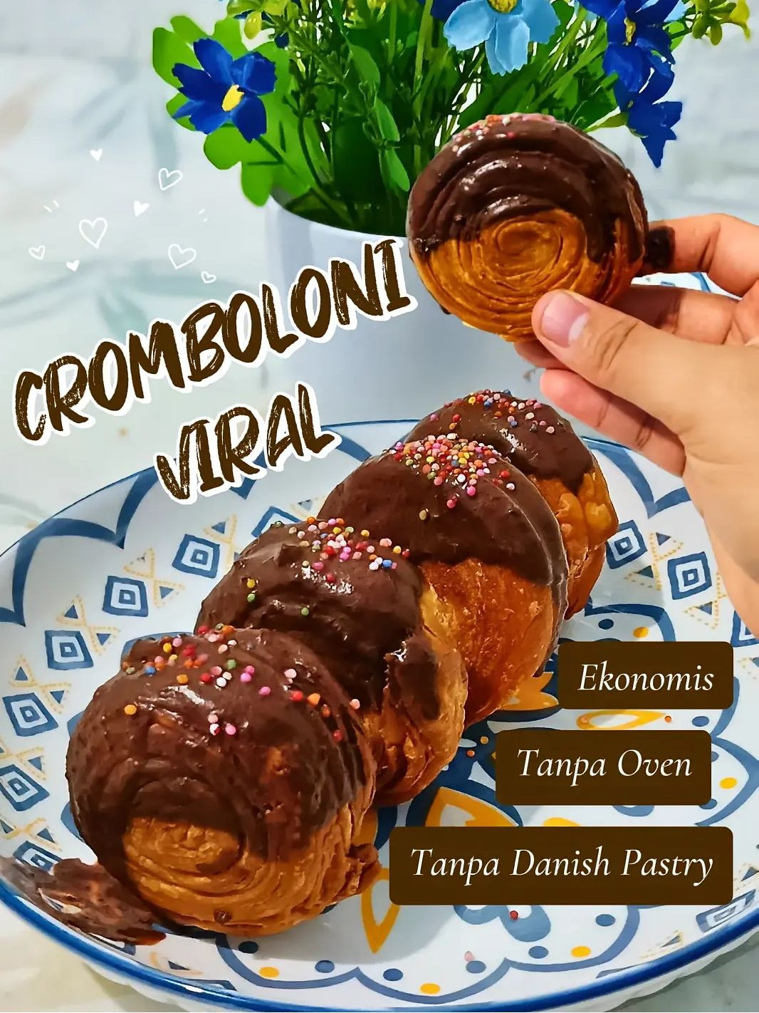 Resep Cromboloni Viral Ekonomis Tanpa Oven dan Danish Pastry