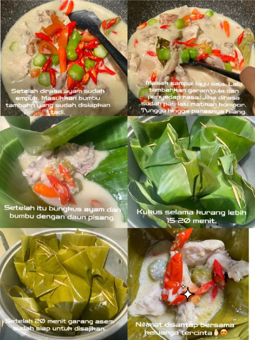 Resep Garang Asem Ayam: Cara Masak Ayam Asam Manis dalam Daun Pisang
