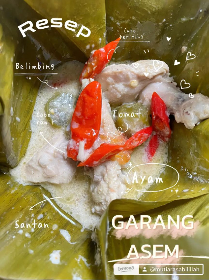 Resep Garang Asem Ayam: Cara Masak Ayam Asam Manis dalam Daun Pisang
