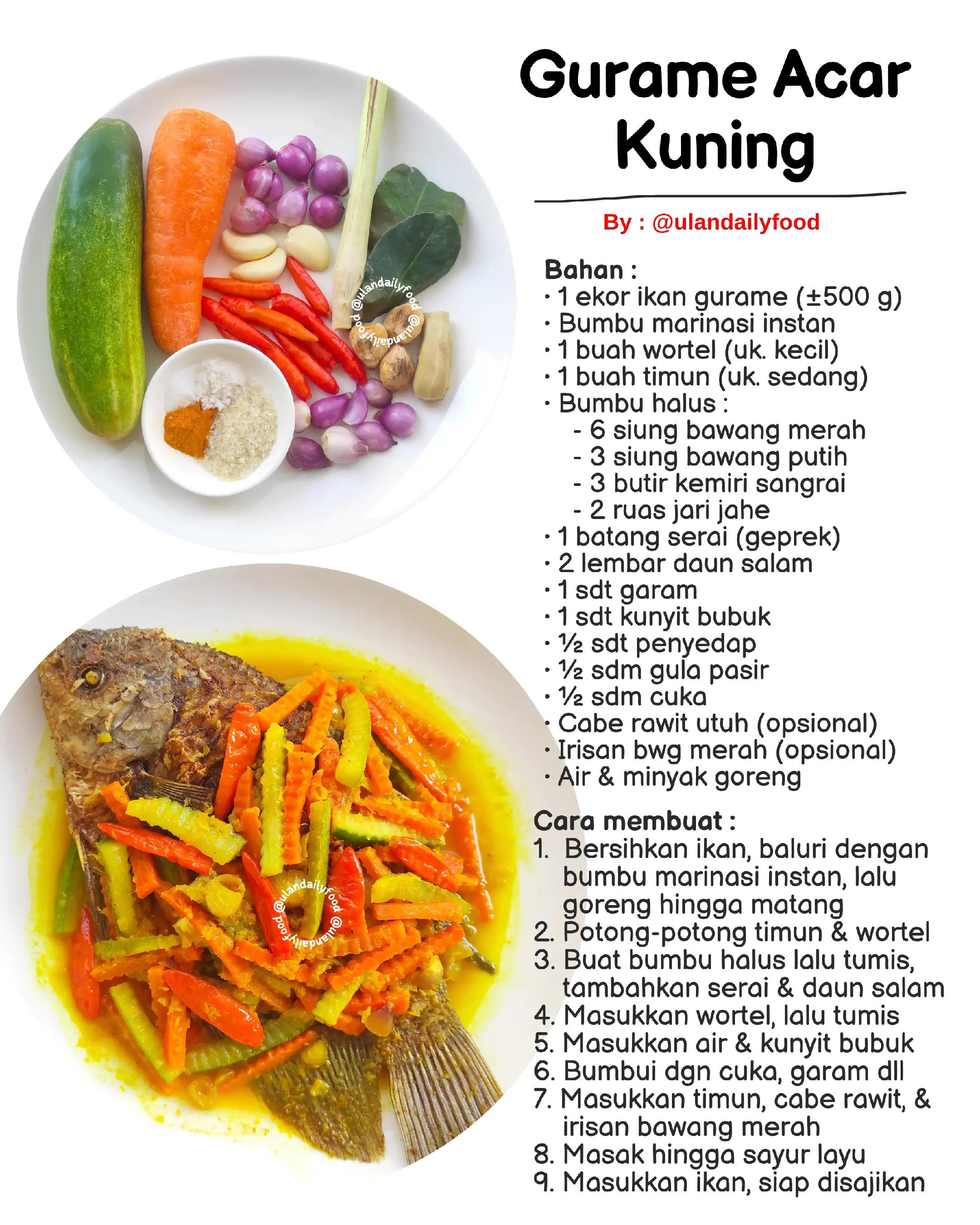 Resep Gurame Acar Kuning: Ikan Gurame Goreng Sốt Asem Gừng