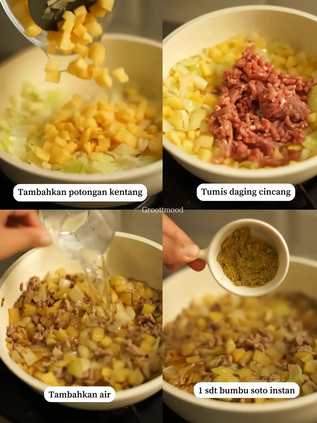 Resep Jajjangmyeon Lokal: Mie Sốt Táo Đen Với Bumbu Taucó, Daging Cincang, Khoai Tây & Hành