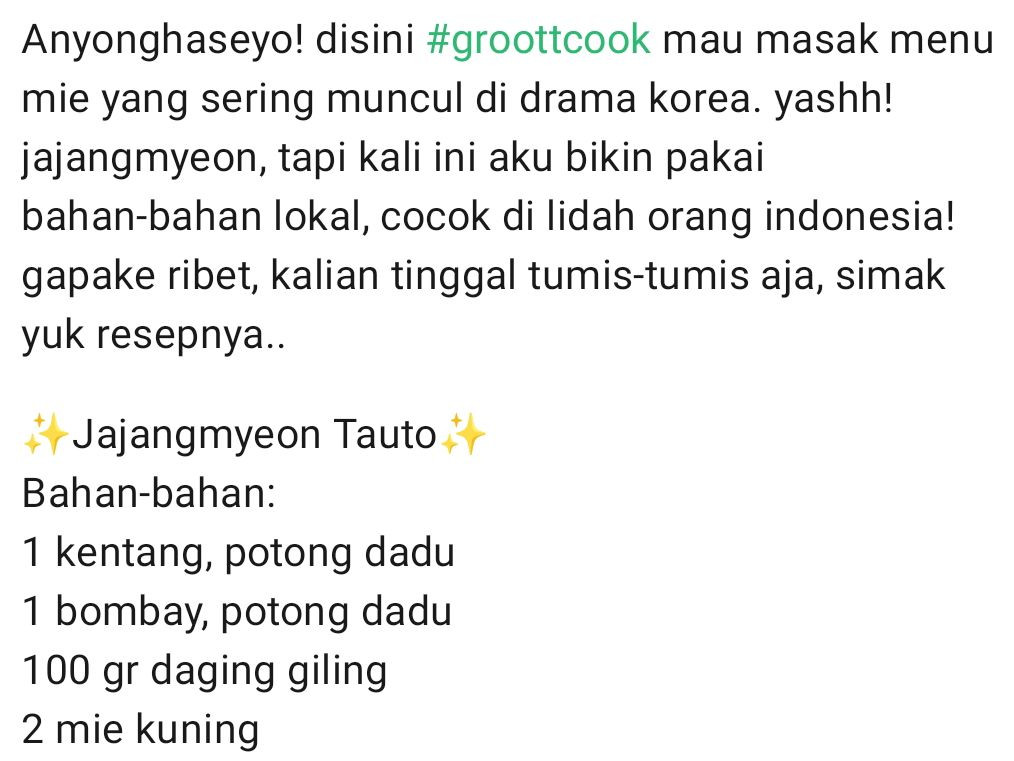 Resep Jajjangmyeon Lokal: Mie Sốt Táo Đen Với Bumbu Taucó, Daging Cincang, Khoai Tây & Hành