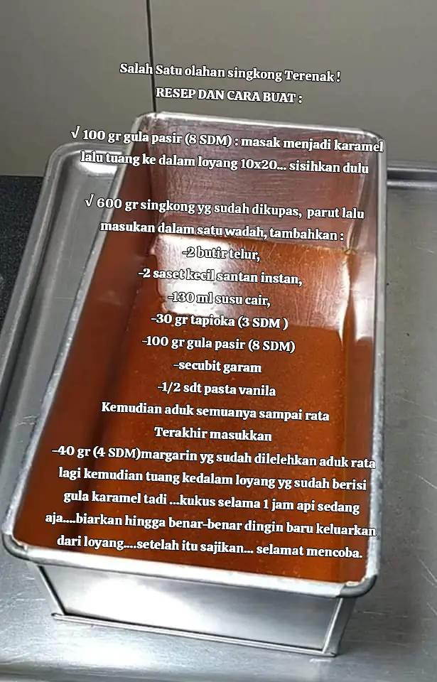 Resep Kue Singkong Kukus Lapis Karamel Renyah - Olahan Singkong Bikin Nagih