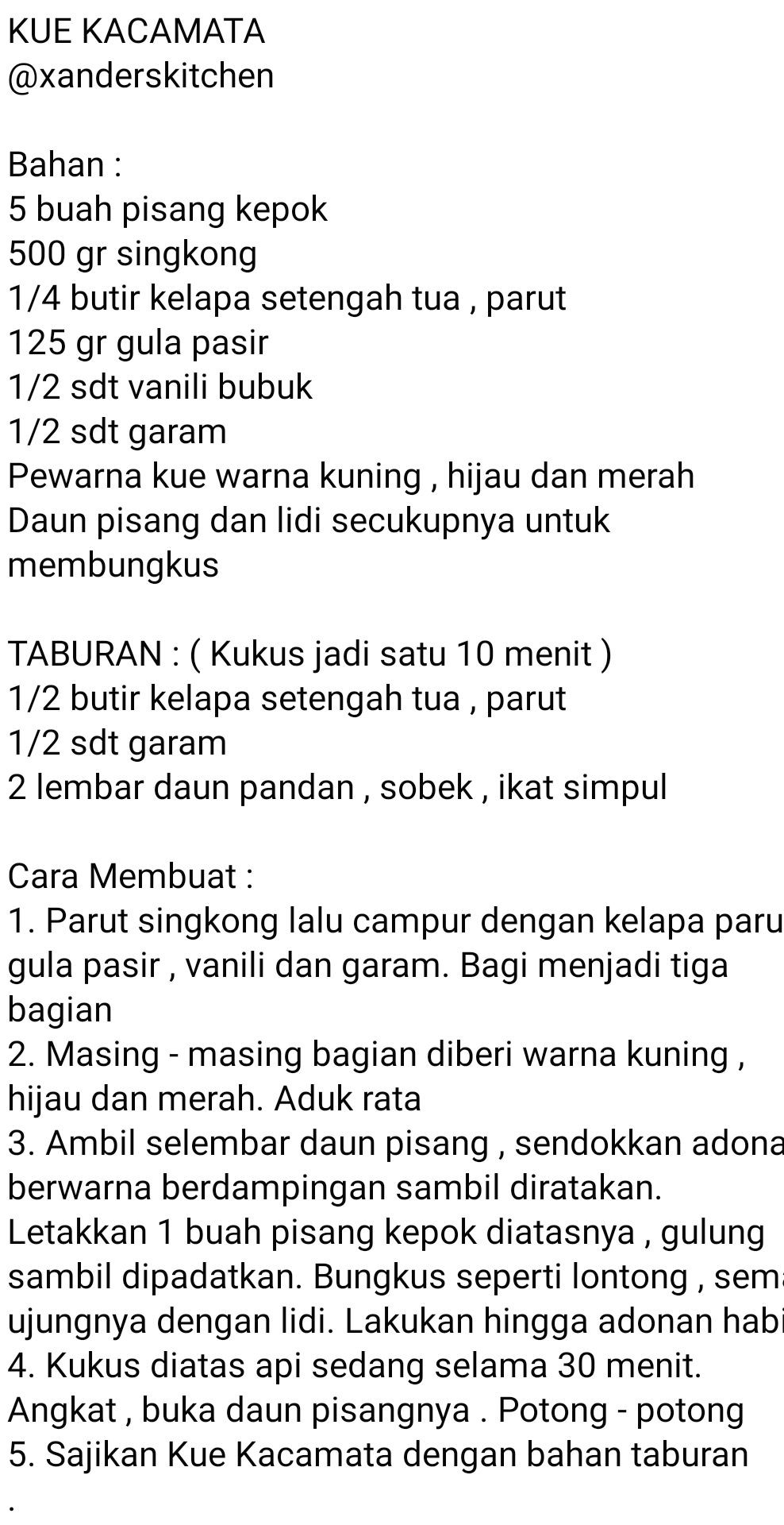 Resep Kue Tradisional Indonesia: Kue Lumpang Gula Merah, Lupis Ketan dan Klepon Ubi Orange