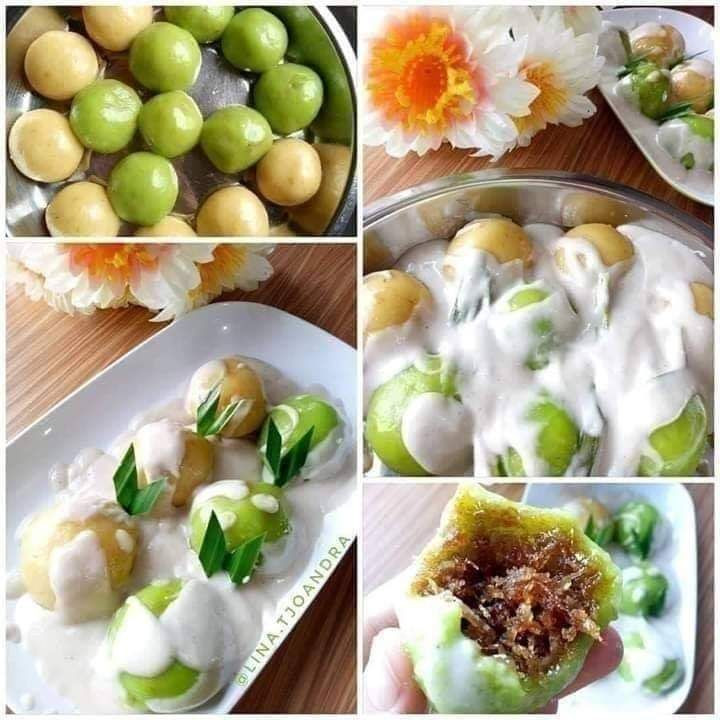 Resep Kue Tradisional Indonesia: Kue Lumpang Gula Merah, Lupis Ketan dan Klepon Ubi Orange