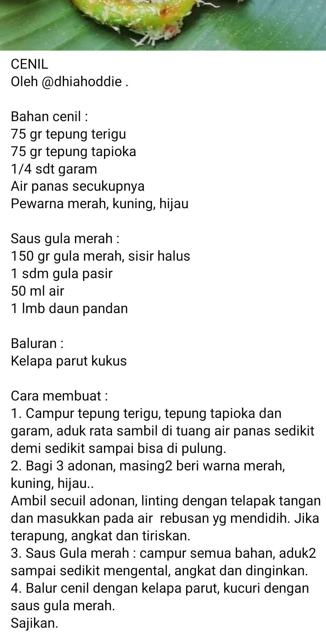 Resep Kue Tradisional Indonesia: Kue Lumpang Gula Merah, Lupis Ketan dan Klepon Ubi Orange