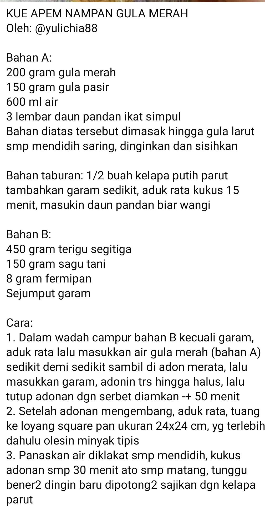 Resep Kue Tradisional Indonesia: Kue Lumpang Gula Merah, Lupis Ketan dan Klepon Ubi Orange